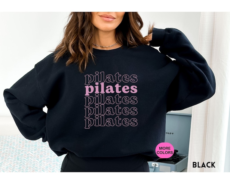 Pilates Sweatshirt, Gift for Pilates Teacher, Pilates Instructor Sweatshirt, Custom Pilates Shirt, Pilates Gift pink Pilates Girl Shirt