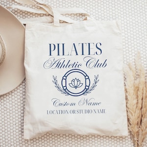 Personalized Pilates Studio Tote Bag: Gift for Pilates Instructor