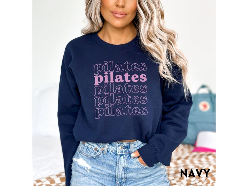 Pilates Sweatshirt, Gift for Pilates Teacher, Pilates Instructor Sweatshirt, Custom Pilates Shirt, Pilates Gift pink Pilates Girl Shirt