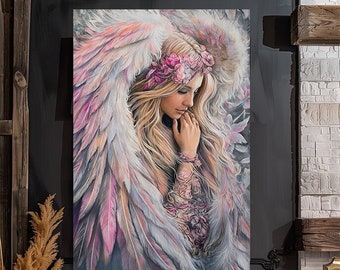 Freyja Goddess Norse Mythology, Goddess of Love and Beauty, Lady Freyja, Freya, Fanart, Watercolor Art Print, Poster, Canvas, Wrapped Canvas