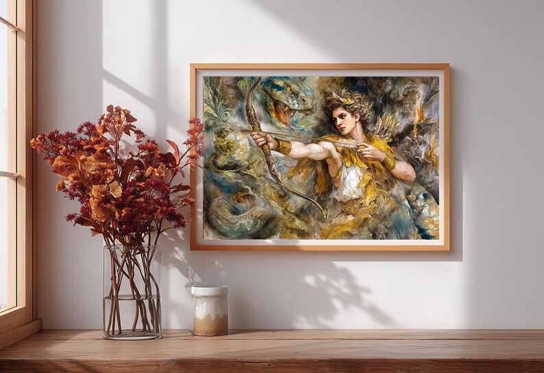 Apollo and the Serpent Python, Greek God, God of the Sun, Healing ...