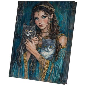 Freyja Goddess Norse Mythology, Goddess of Love and Beauty, Lady Freyja, Freya, Fanart, Watercolor Art Print, Poster, Canvas, Wrapped Canvas