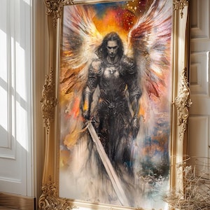 ルシファー、堕天使、悪魔、サタン、邪悪な天使、水彩画、ポスター