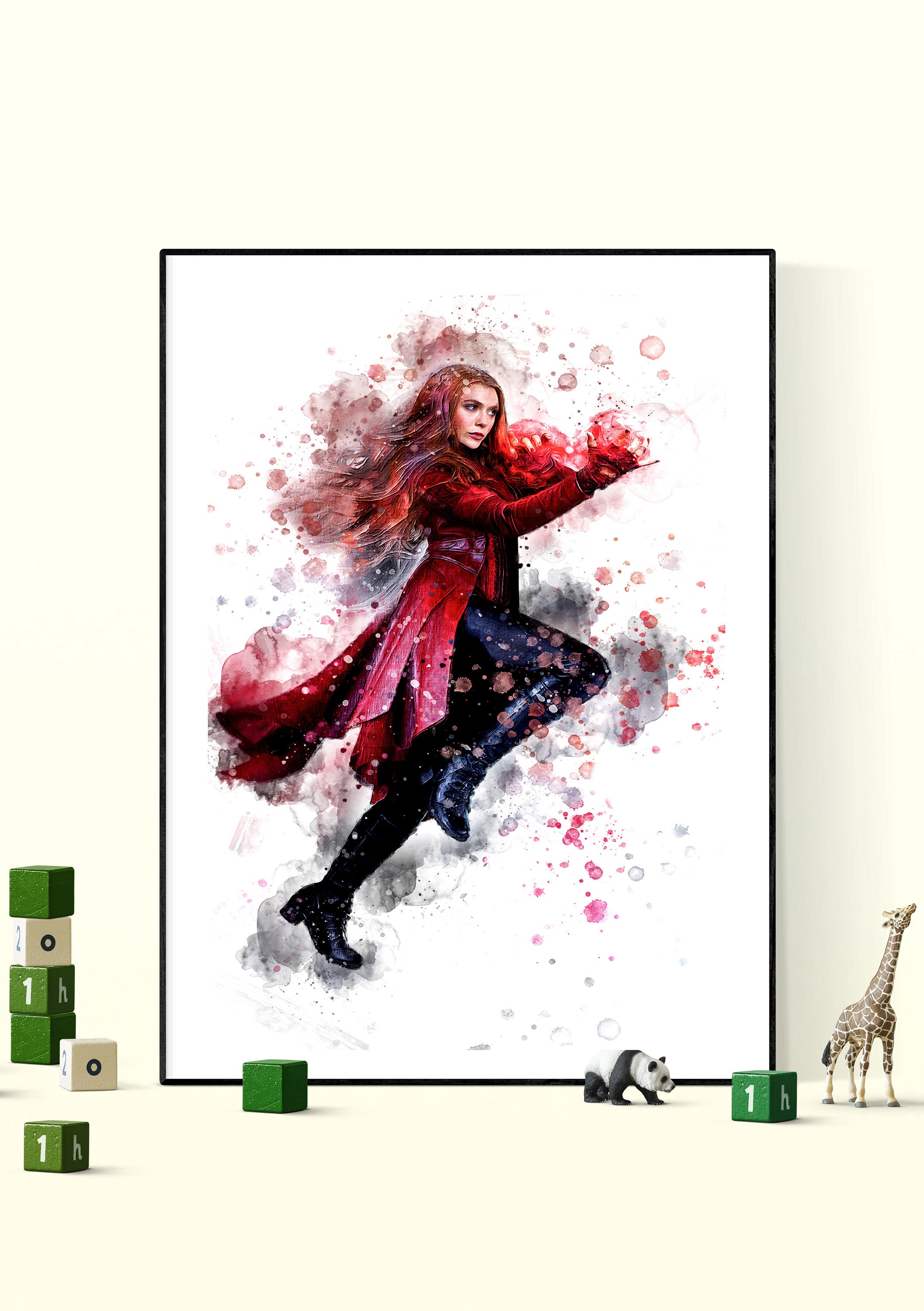 Wanda Maximoff Print Painting Poster Art Scarlet Witch Avengers Endgame