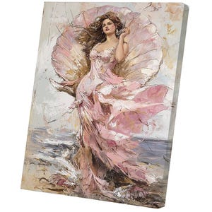 Aphrodite, Göttin der Liebe und Schönheit, griechische Göttin der Mythologie, Aquarell Kunstdruck, Poster, Leinwand, bespannt