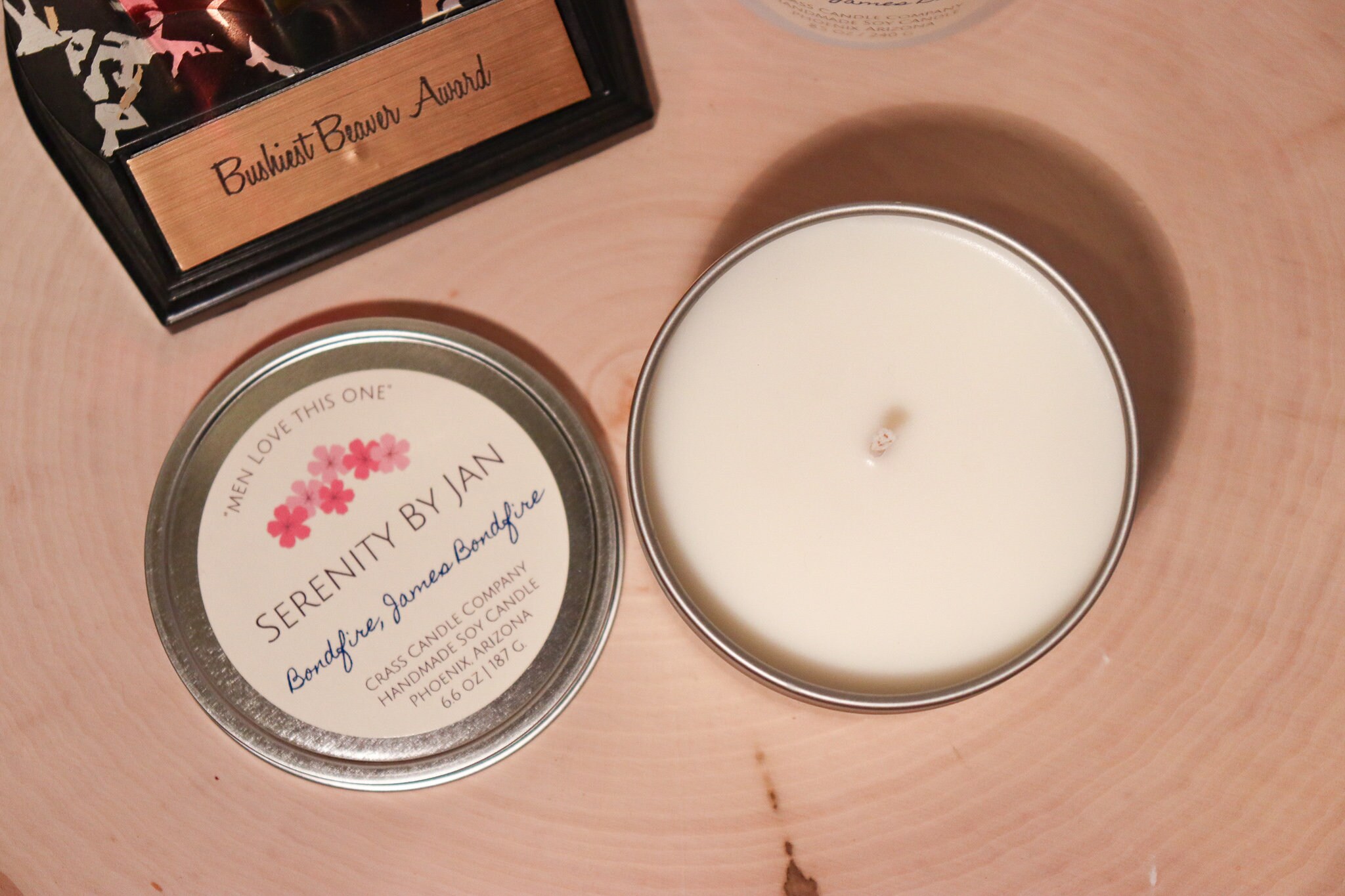 Serenity by Jan Candle Bonfire Scented Handpoured Etsy