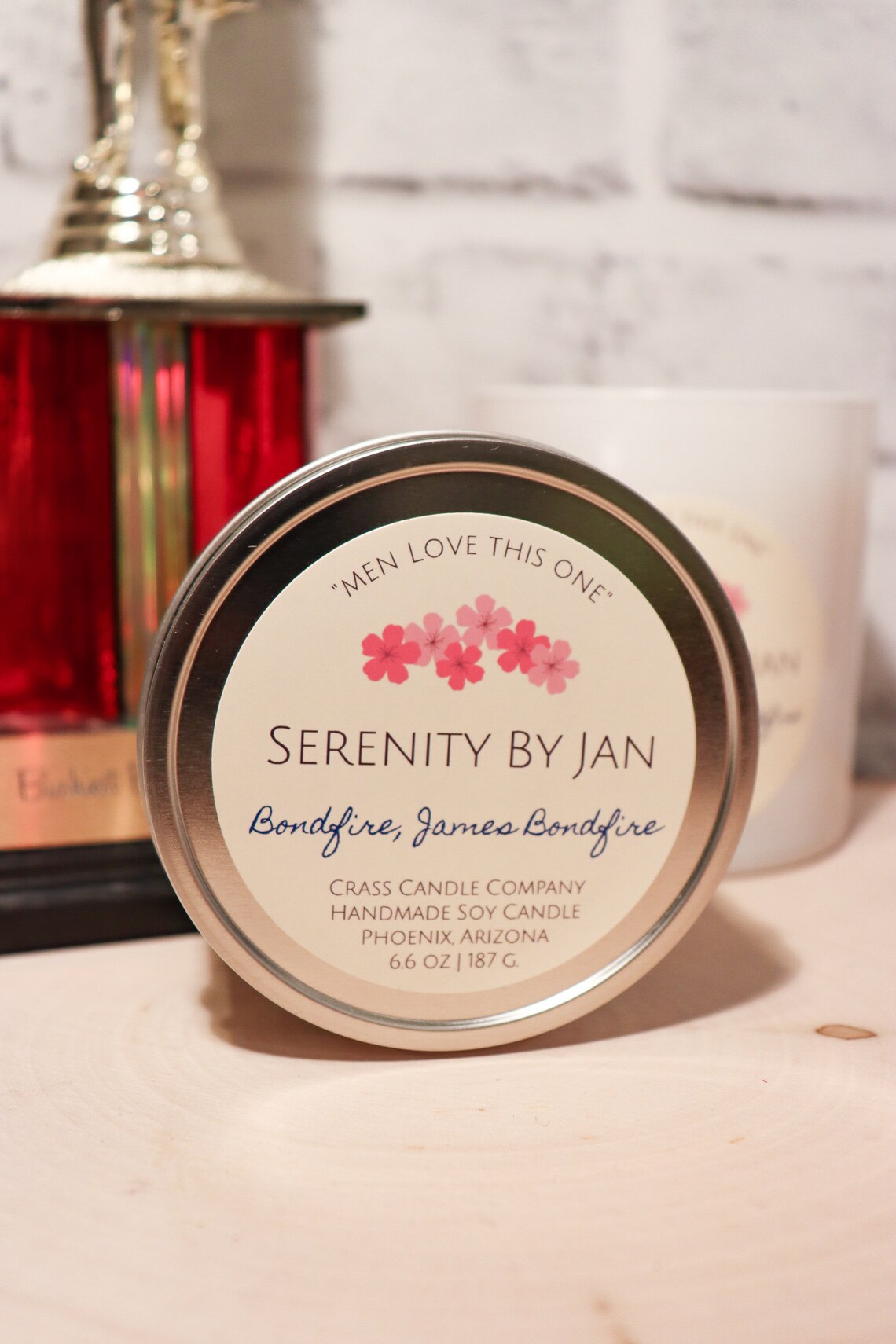 Serenity by Jan Candle Bonfire Scented Handpoured Etsy