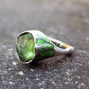 Alternative Engagement Ring, Peridot Engagement Ring,  Nature Inspired Engagement Ring, Nature Engagement Ring, Branch Engagement Ring