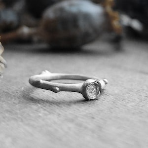 Alternative Engagement Ring, Nature Engagement Ring, Leaf Engagement Ring, Nature Inspired Engagement Ring, Branch Engagement Ring