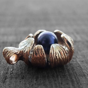 Nature Inspired Necklace, Black Tourmaline Necklace, Raw Amethyst Necklace, Single Pearl Necklace, Freshwater Pearl Pendant