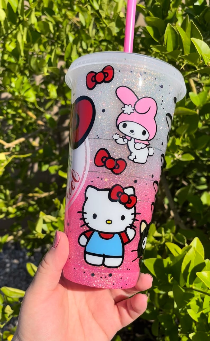 Hello Kitty Sanrio Starbucks Cold Cup Etsy UK