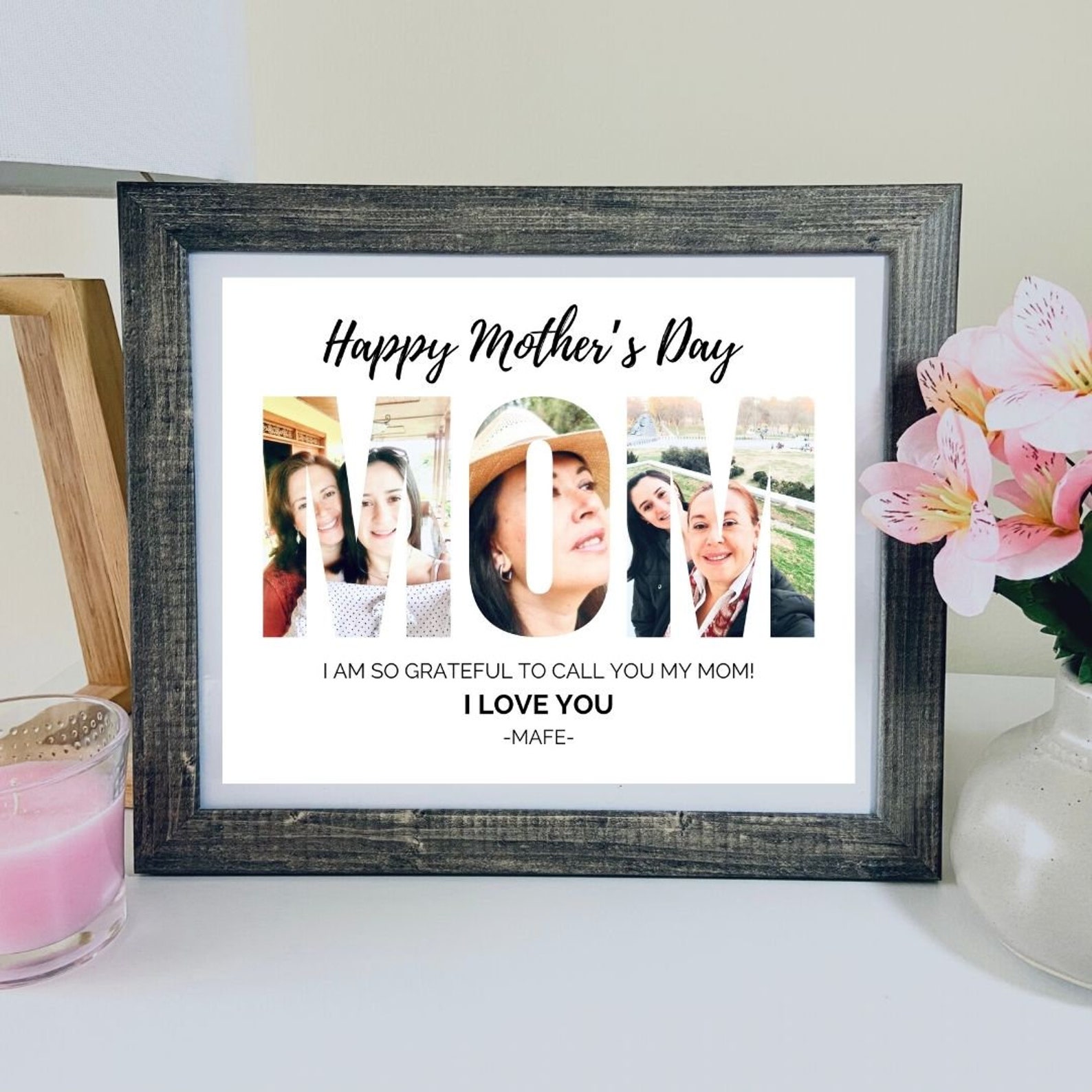 Custom MOM photo collage frame Mothers day Picture Frame Etsy