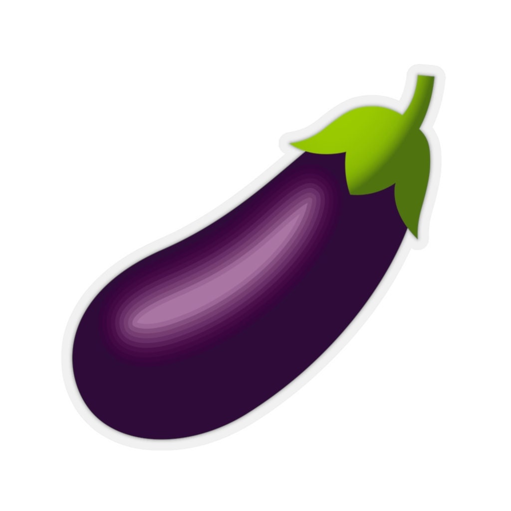Eggplant Emoji Sticker Decal Food Sticker Vegetable Etsy