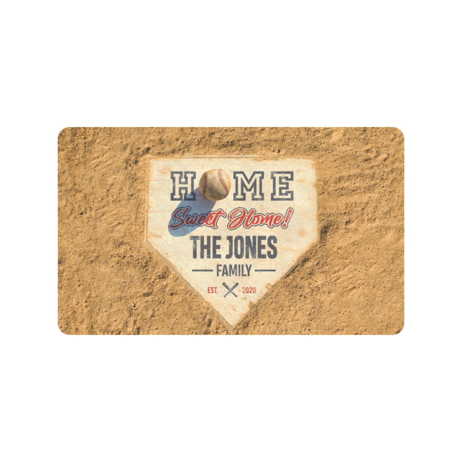 Personalized Baseball Doormat Mat Home Plate Etsy