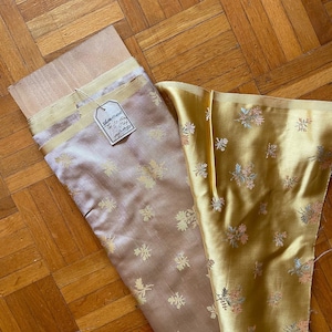 RARE - Antique fabric damask silk WW2 restriction occupation DDAY