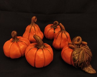 Handmade Ceramic Pumpkin, Fall Decorations, Halloween Decorations