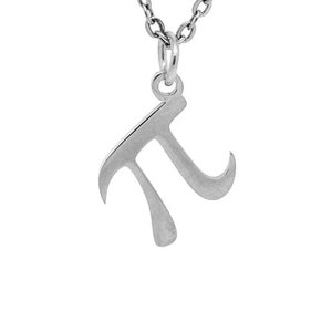 Pi Halskette, Silber Griechischer Buchstabe Symbol Anhänger, Mathematiker Schmuck