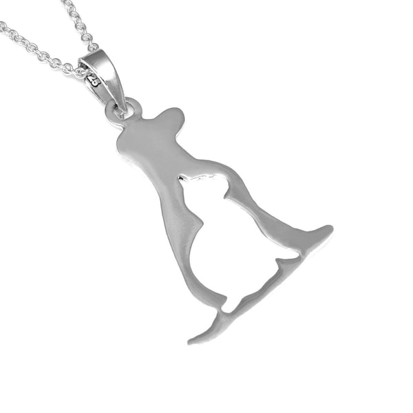 Collier en argent sterling pour chien et chat, pendentif amoureux de chien et de chaton, bijoux animaux