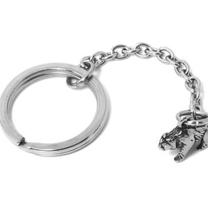 Bear Keychain in Stainless Steel with 25 mm Key Ring