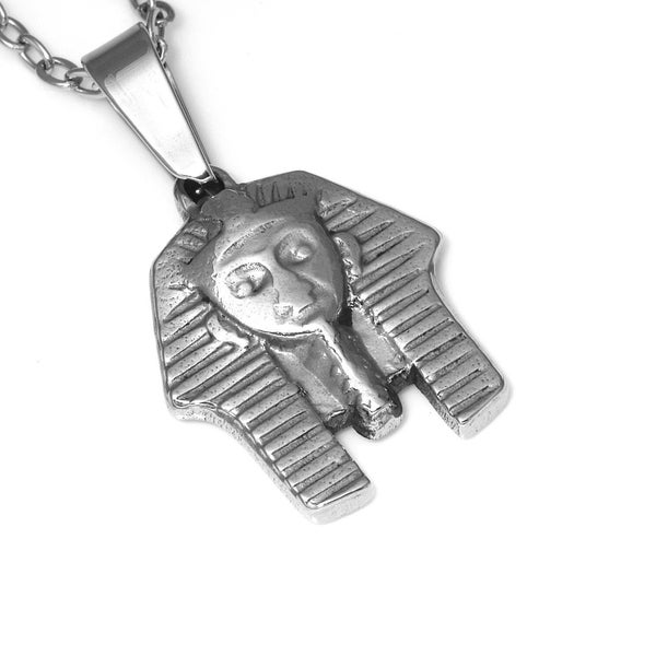 Pharao Necklace, Egypt Pendant, Tutankhamun Sphinx Jewelry in Stainless Steel