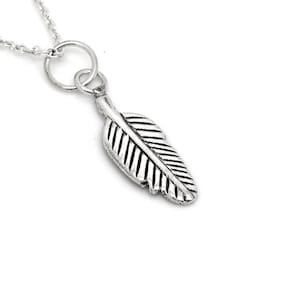 Tiny Leaf Necklace in Sterling Silver, Nature Pendant, 925 Sterling Jewelry