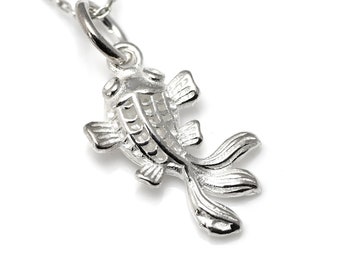 Collana di pesce in argento sterling, ciondolo natuical, gioielli animali oceanici