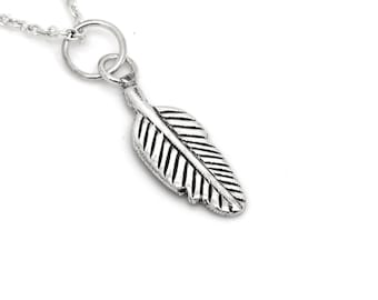 Tiny Leaf Necklace in Sterling Silver, Nature Pendant, 925 Sterling Jewelry