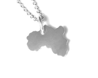 Afrika-Halskette, Reise-Anhänger, afrikanischer Kontinent Karte Schmuck