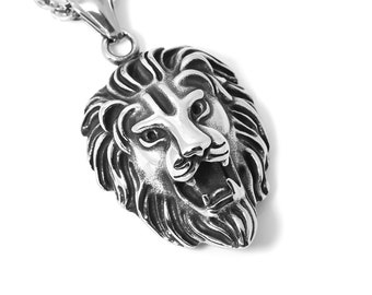 Pendentif Ancien Camée – Lion Taillé à La Main, Pièce Vintage – Occasion