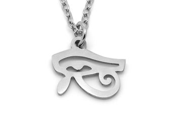 Collar del Ojo de Horus, Colgante de Protección de Plata y Símbolo de Salud, Joyería del Dios de la Deidad Egipcia en Acero Inoxidable