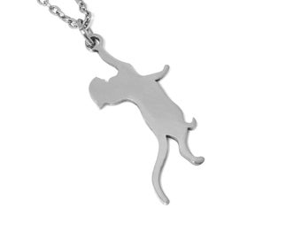 Collana con ciondolo a forma di puma, felino selvatico, leone di montagna, gioiello con animale in acciaio inossidabile