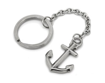 Portachiavi di ancoraggio in acciaio inossidabile con anello chiave da 25 mm