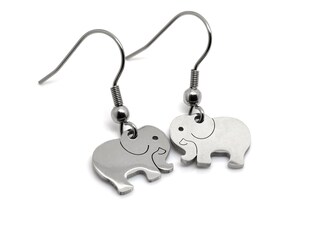 DUOWEI Orecchini Pendenti Elefante Placcati Oro Antico – Gioielli Ipoallergenici A Forma Di Animale Per Donna