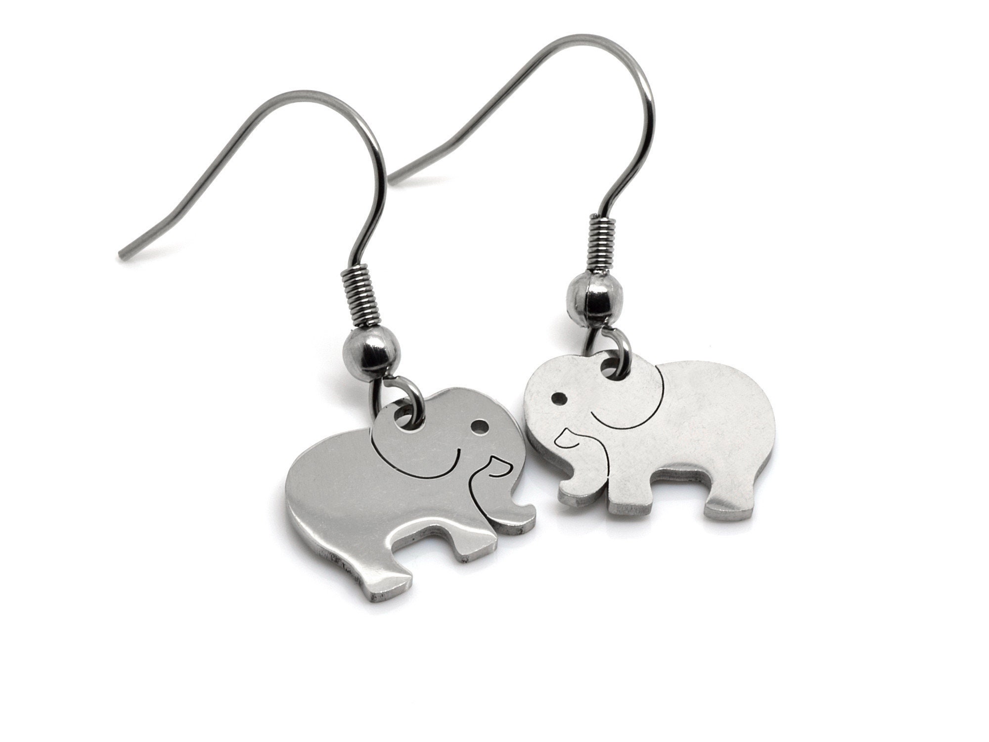 DUOWEI Orecchini Pendenti Elefante Placcati Oro Antico – Gioielli Ipoallergenici A Forma Di Animale Per Donna