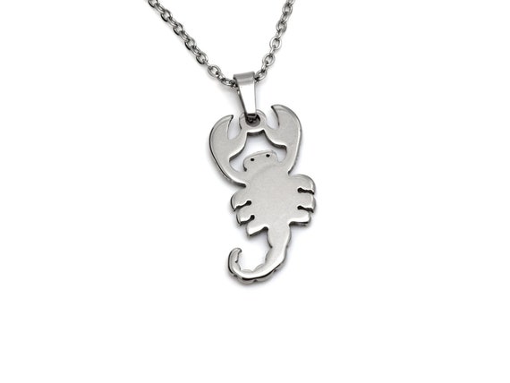 Stainless steel scorpion best sale pendant