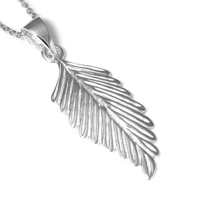 Sterling Silver Leaf Necklace, Tree Pendant, Nature Jewelry