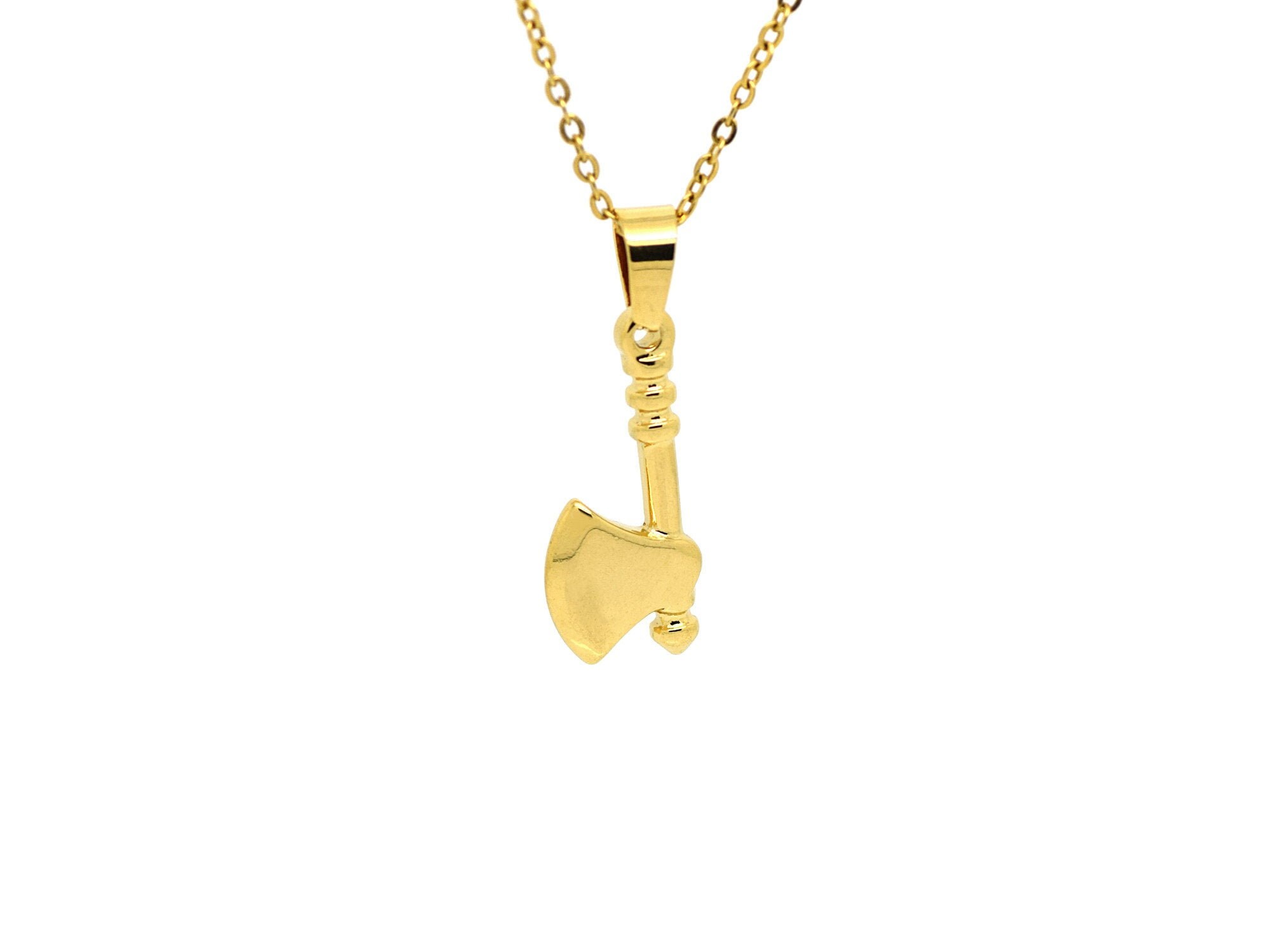 Gold axe deals pendant