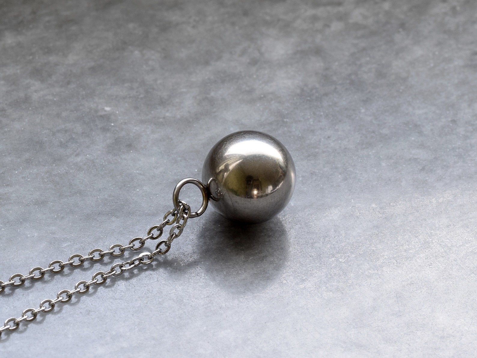 Steel Wrecking Ball Necklace Stainless Cannonball Sphere Etsy