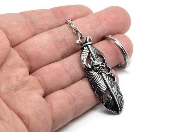 小物 KMRii Feather Skull Chain Hook 2402-AC08 Feather Hook 14 with Feather | KMRii OFFICIAL
