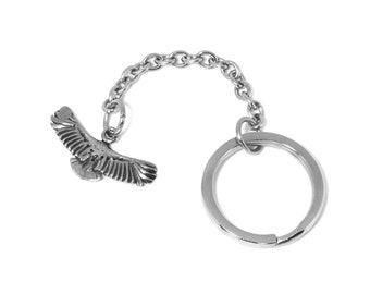 Eagle Keychain in Stainless Steel With 25 Mm Key Ring - Etsy