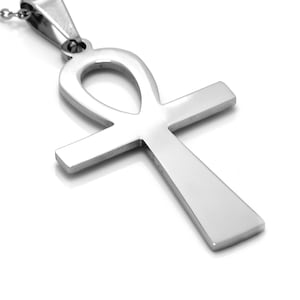 Ankh-ketting van roestvrij staal, levenssleutelhanger, sieraden Egyptisch hiërogliefsymbool
