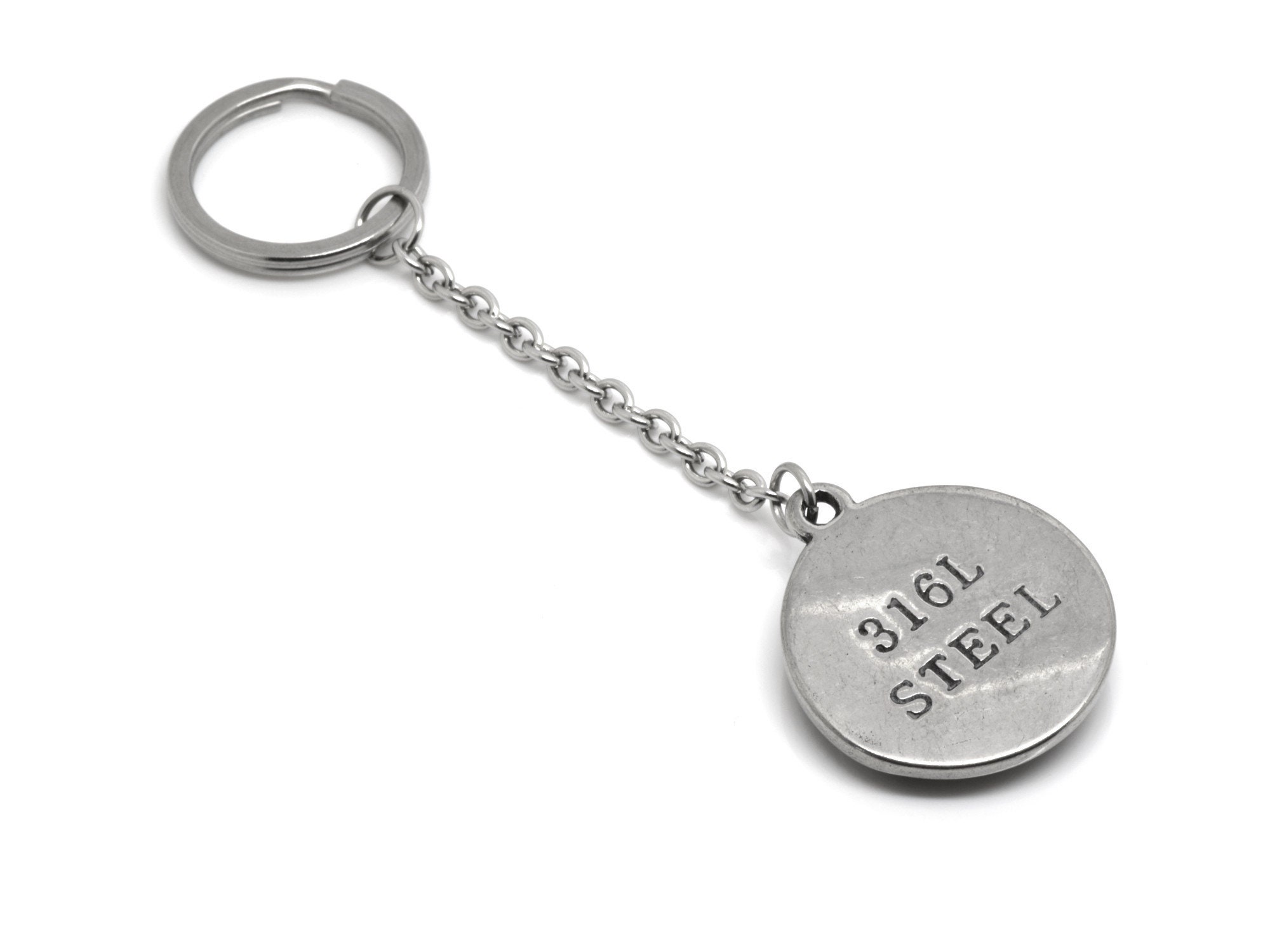 Cobra Snake Head Keychain in Stainless Steel With 25 Mm Key Etsy