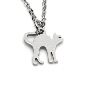 Little Cat Necklace, Kitty Jewelry in Stainless Steel