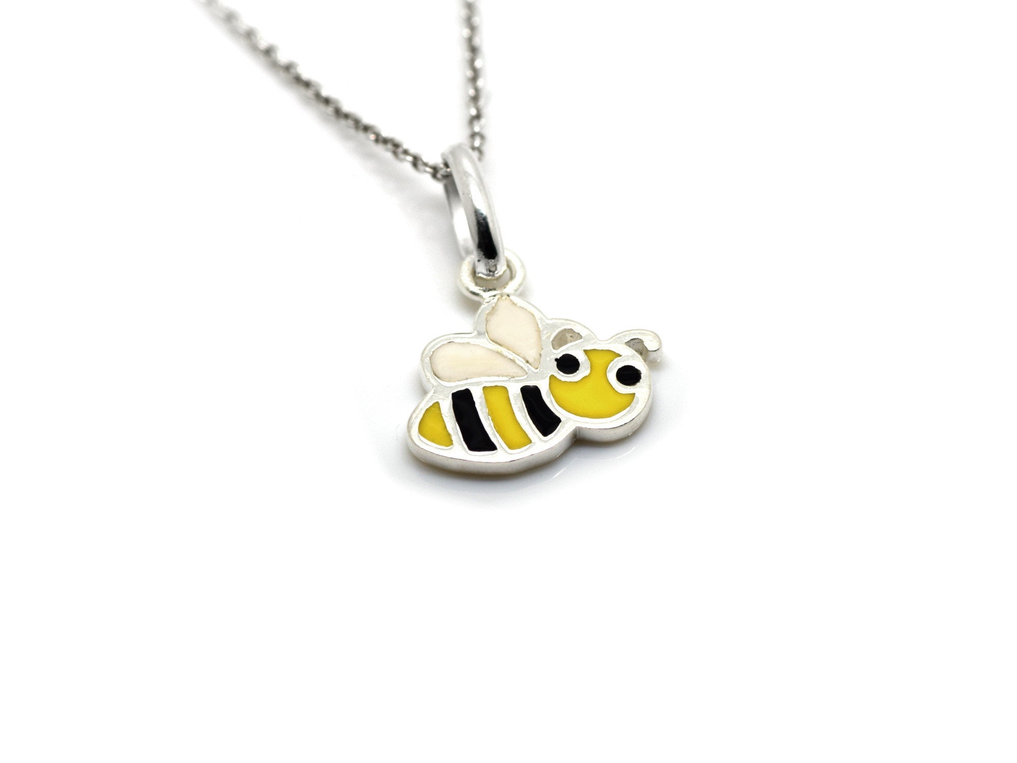 Enamel bee necklace deals