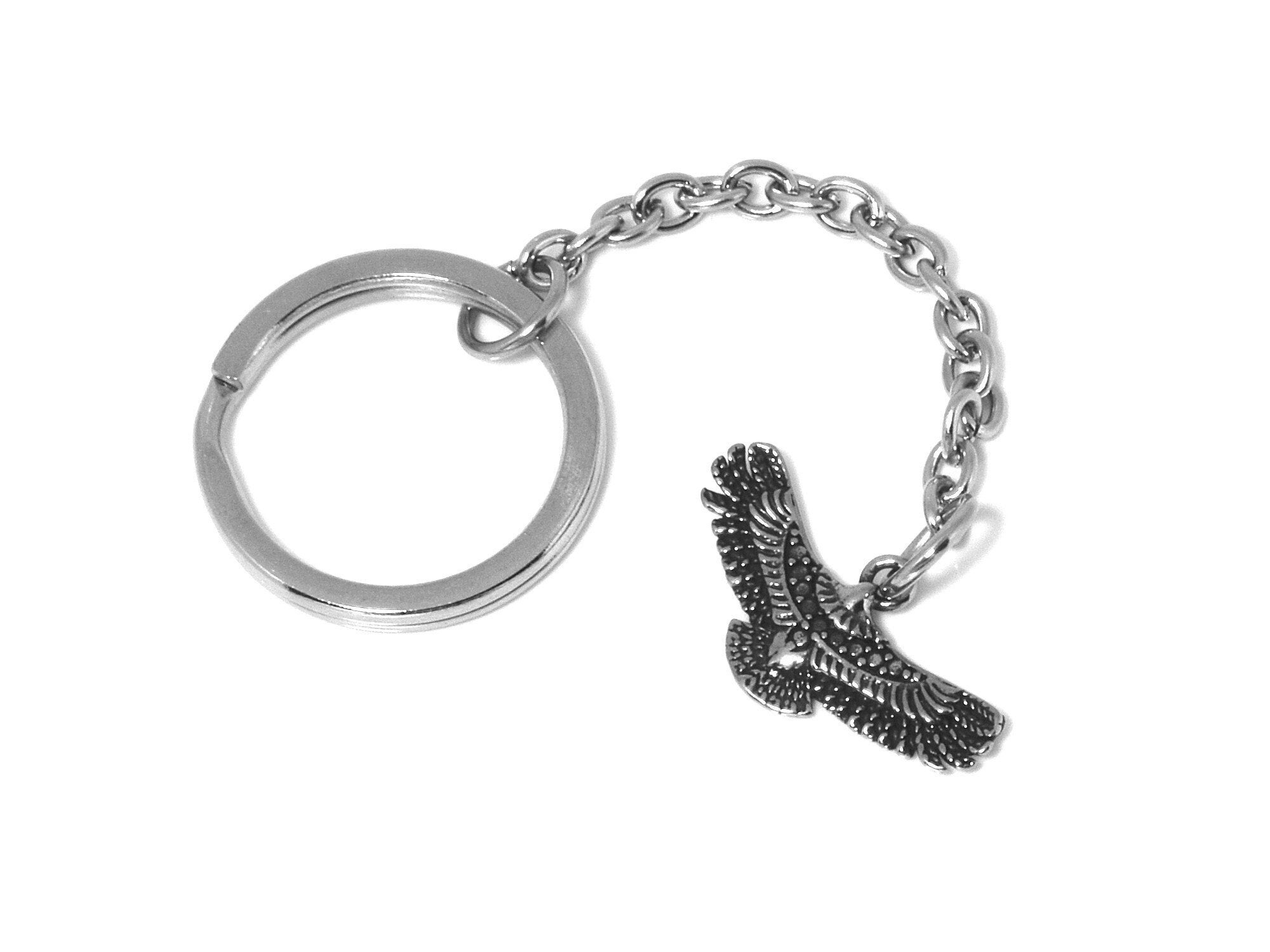 Eagle Keychain in Stainless Steel With 25 Mm Key Ring - Etsy
