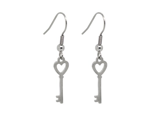 Dangling outlet key earrings