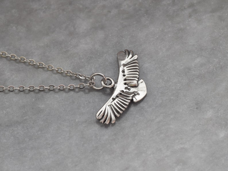 Flying Eagle Necklace Soaring Bird Pendant Animal Jewelry in Etsy