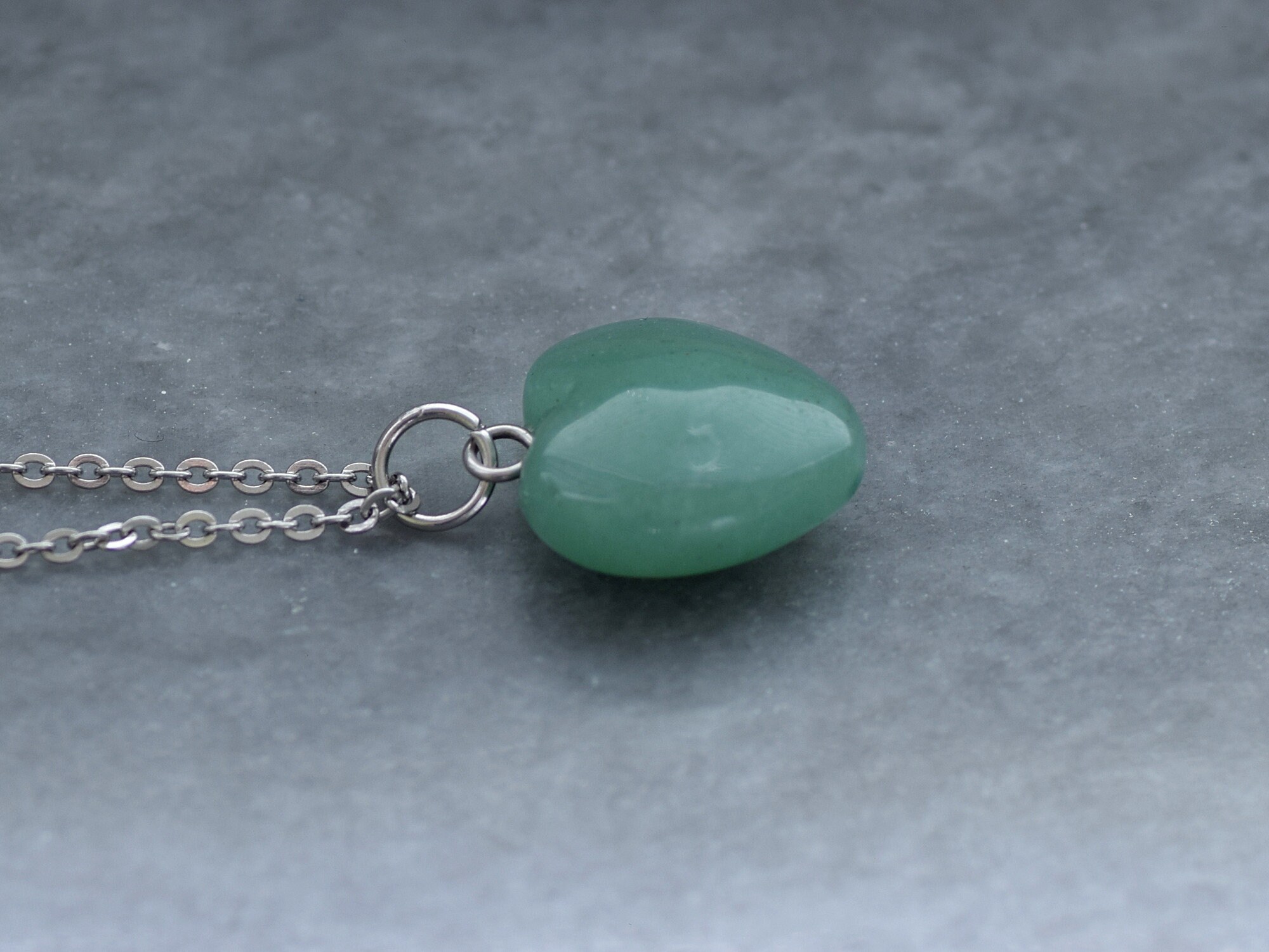 Collier Aventurine Verte – Pierre Naturelle & Acier Inoxydable Argenté – Les Cristaux de Sophie