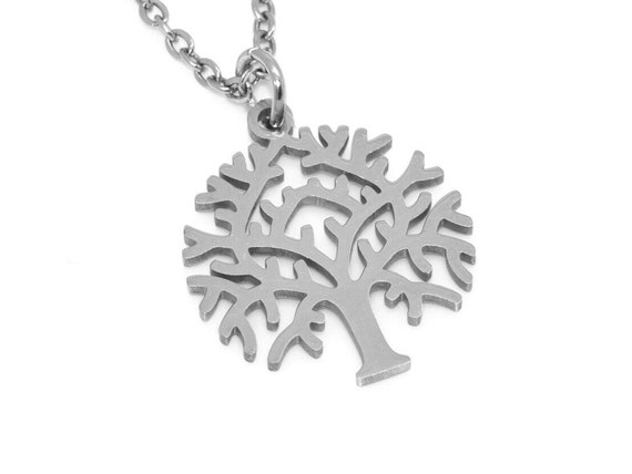 PROSTEEL Collana Personalizzata con Foto in Acciaio Inossidabile Albero della Vita Collana Uomo Donna