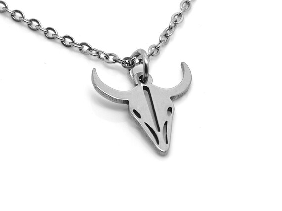 Buy Bull Skull Necklace Online in India - Etsy